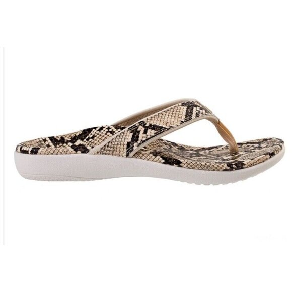 Spenco Yumi Nuevo Snake Sandal Womens 9 D Wide Cream Arch Support New - Picture 2 of 8